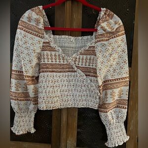 Bohemian Floral Smocked Top